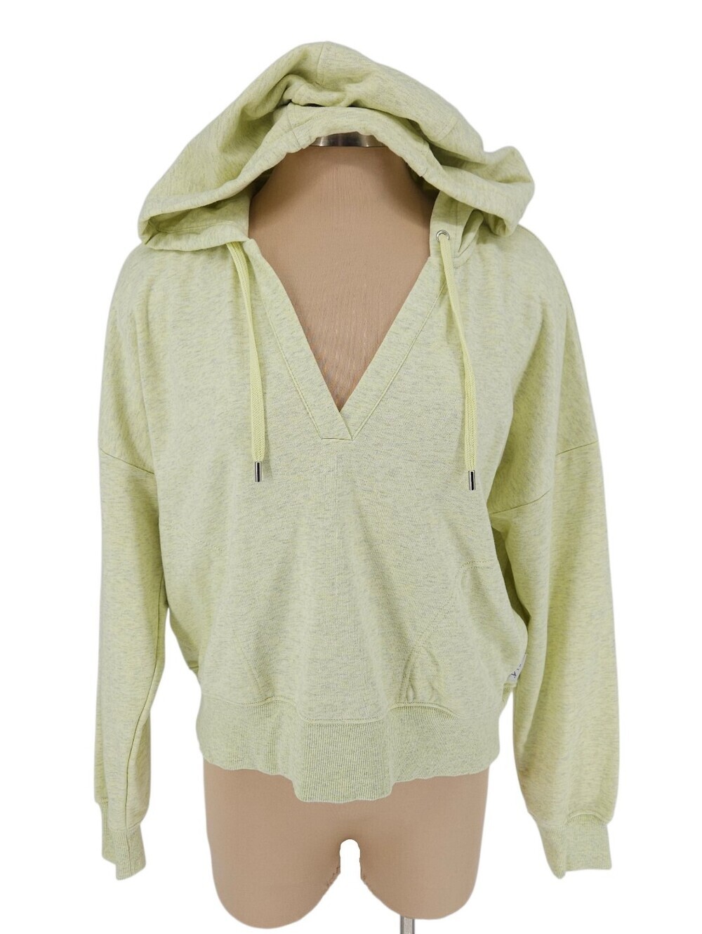 CALIA Split Neck Hoodie Long Sleeve Relaxed Pullover Medium